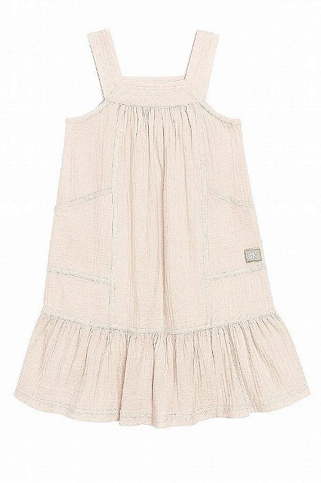 VESTIDO INFANTIL MENINA CALVIN KLEIN ROSA