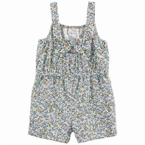 MACAQUINHO INFANTIL MENINA OSHKOSH FLORAL VERDE ALÇA