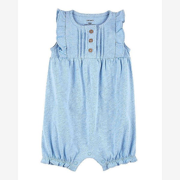 ROMPER INFANTIL MENINA CARTERS AZUL BOTÕES