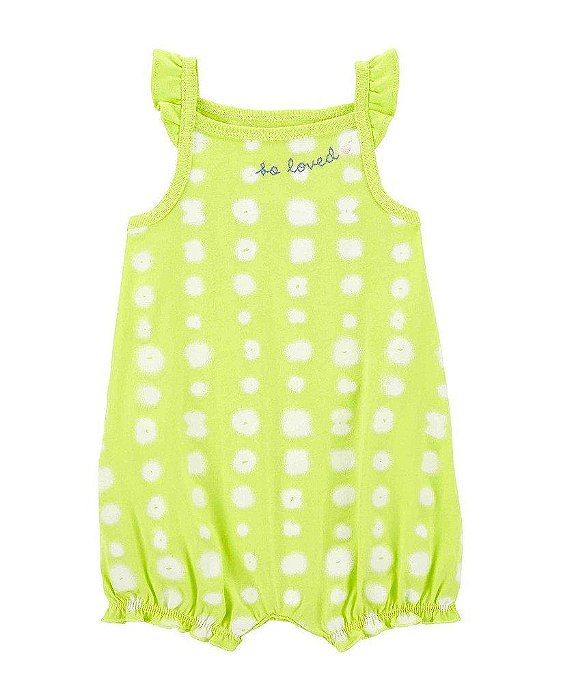 ROMPER INFANTIL MENINA CARTERS ALÇA NEON SO LOVED