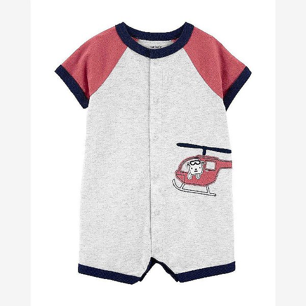 ROMPER INFANTIL MENINO CARTERS CINZA HELICÓPTERO