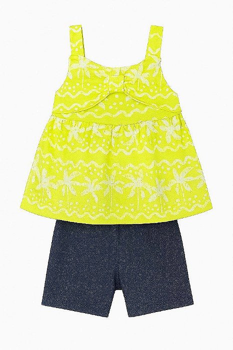 CONJUNTO INFANTIL MENINA CARTERS 2 PEÇAS BATA ALÇA NEON