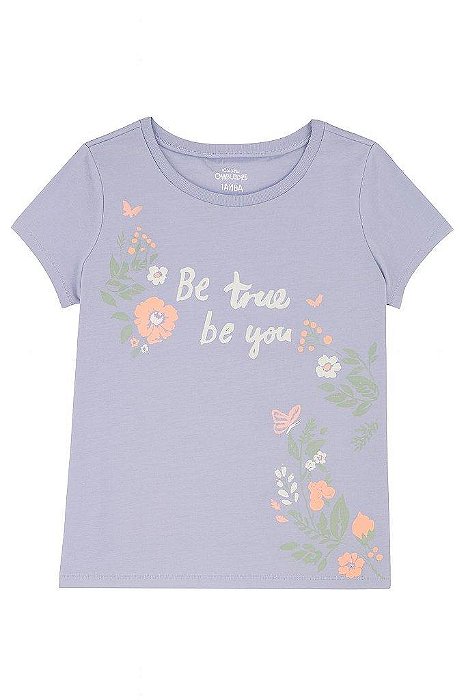 CAMISETA INFANTIL MENINA OSHKOSH MANGA CURTA LILÁS BE TRUE BE YOU