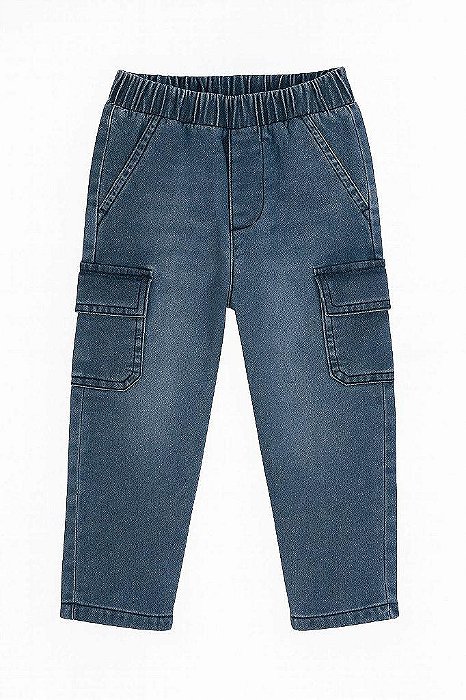 CALÇA JEANS MENINO GAP BOLSO LATERAL SUPER CONFORTÁVEL
