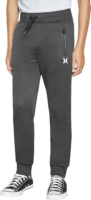 CALÇA INFANTIL MENINO HURLEY CINZA BOLSO ZÍPER SUPER CONFORTÁVEL