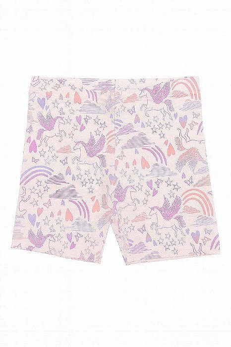 SHORTS INFANTIL MENINA WONDER NATION ROSA UNICORNIO