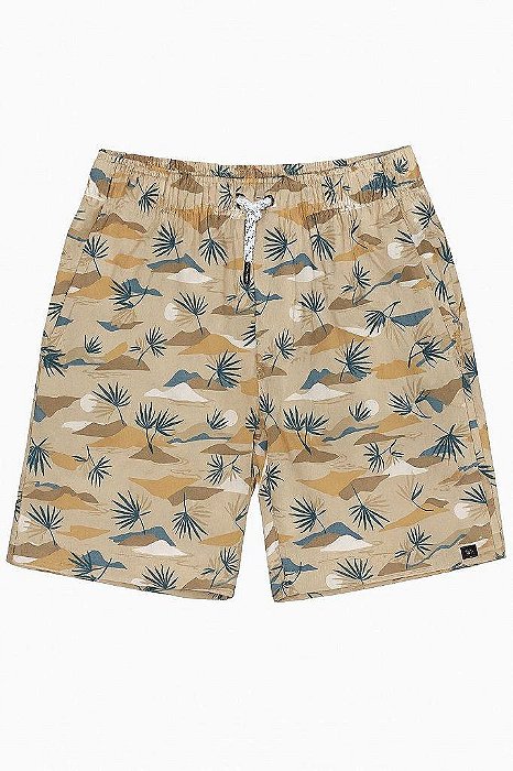 BERMUDA MENINO PRAIA QUIKSILVER CARAMELO COQUEIROS