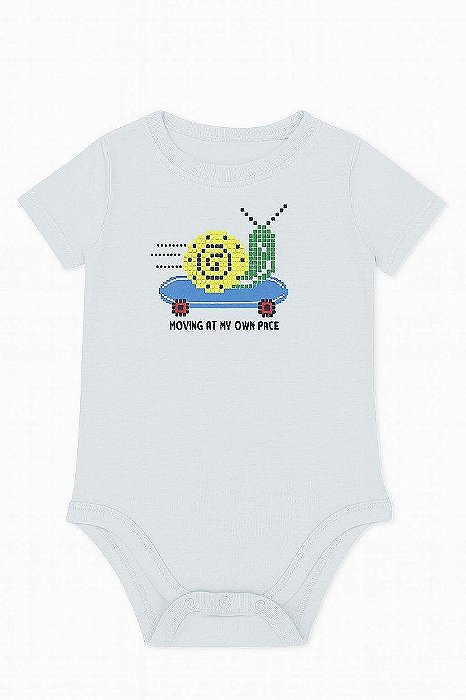 BODY INFANTIL MENINO GARANIMALS AZUL CARACOL IMPORTADO