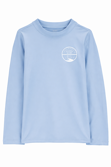 CAMISETA PRAIA MANGA LONGA MENINO CARTERS AZUL CALIFÓRNIA