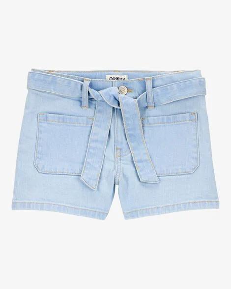 SHORTS JEANS MENINA OSHKOSH INFANTIL - CLARA COM LAÇO