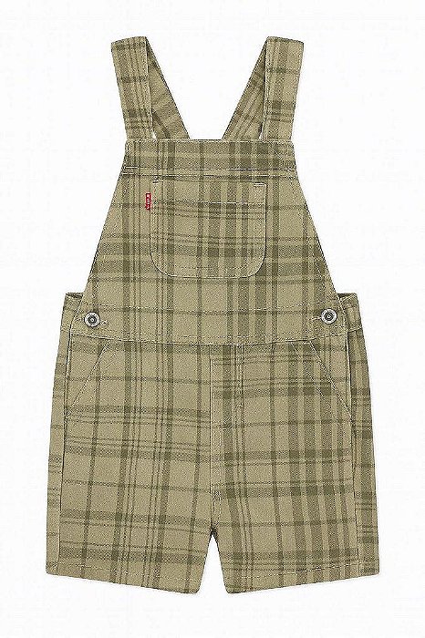 JARDINEIRA JEANS LEVI'S MENINO - VERDE XADREZ IMPORTADA