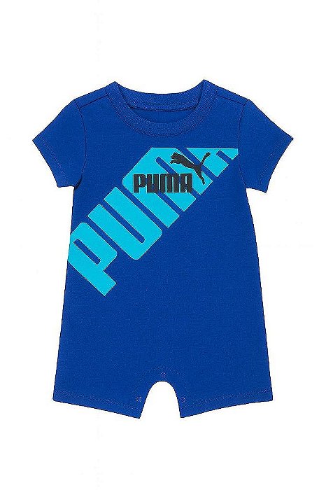 ROMPER INFANTIL MENINO PUMA AZUL E VERDE IMPORTADO