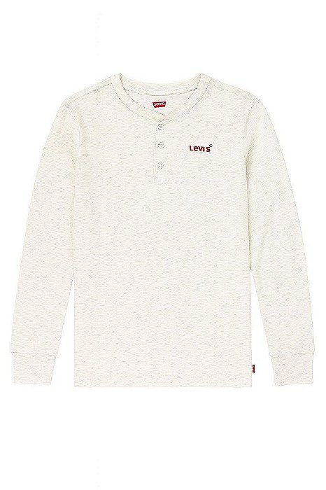 CAMISETA MANGA LONGA MENINO LEVI'S BEGE COM BORDADO IMPORTADO