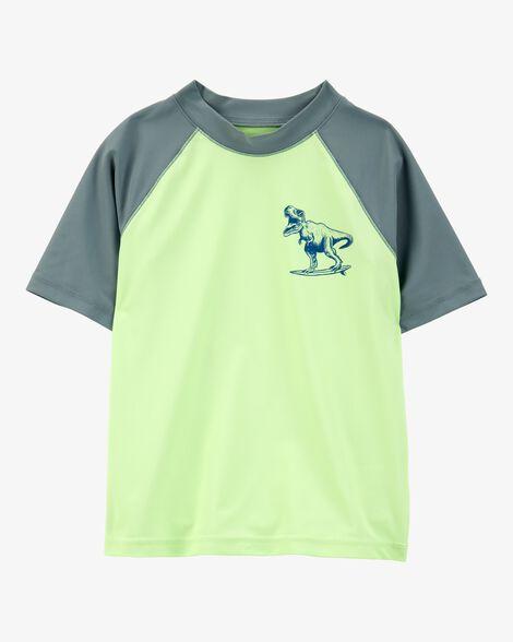 CAMISETA INFANTIL MANGA CURTA PRAIA CARTER?S VERDE DINOSSAURO