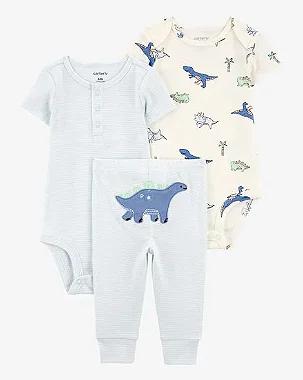 CONJUNTO 3 PEÇAS BEBÊ MENINO CARTER?S BODY + CALÇA DINOSSAUROS