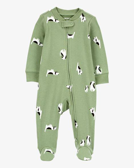 MACACÃO CACHORRO ALGODÃO ZÍPER BIDIRECIONAL DORMIR E BRINCAR