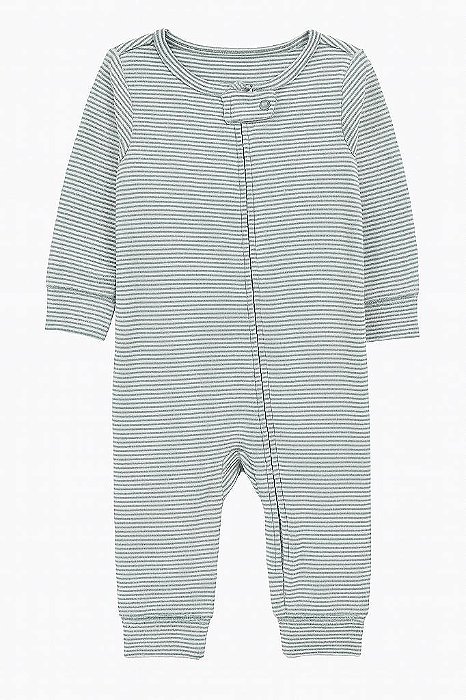 MACACÃO CARTER?S ALGODÃO VERDE LISTRAS SEM PÉ BEBÊ