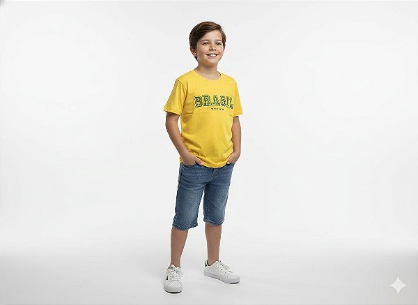 CAMISETA BRASIL DADOMILE AMARELA