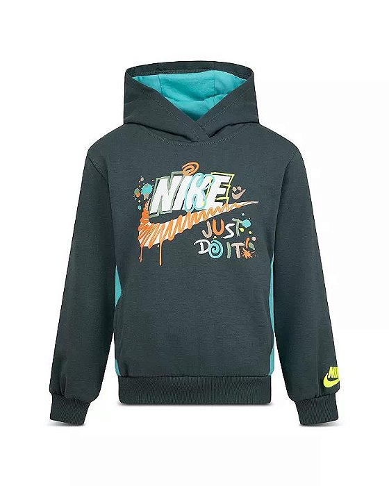 MOLETOM INFANTIL NIKE VERDE COM ESTAMPA JUST DO IT ? MENINO