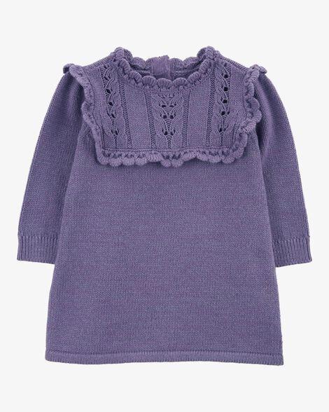 VESTIDO INFANTIL MENINA CARTER?S LÃ ROXO QUENTINHO E CONFORTÁVEL