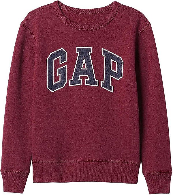 MOLETOM INFANTIL GAP BORDÔ COM LOGO ? CONFORTO E ESTILO