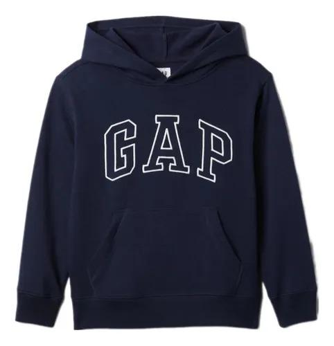 ROUPA INFANTIL GAP BLUSA MOLETOM AZUL MARINHO LOGO BORDADA