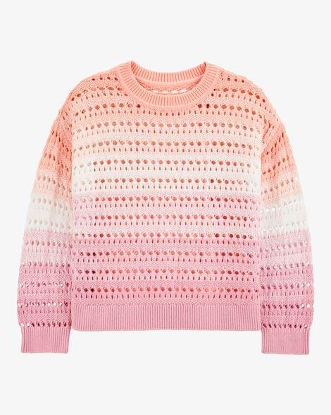 SUÉTER INFANTIL MENINA CARTER?S FIO LARANJA E ROSA INVERNO