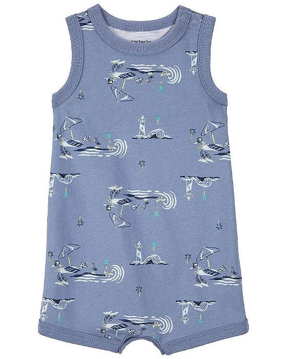 ROMPER CARTER?S REGATA AZUL FAROL ? FRESQUINHO E FOFO