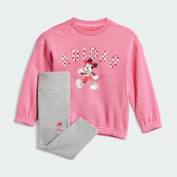 CONJUNTO INFANTIL MENINA ADIDAS MOLETOM PINK MINNIE E LEGGING