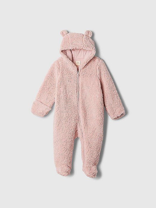 MACACÃO INFANTIL MENINA GAP SHERPA ROSA QUENTINHO E MACIO