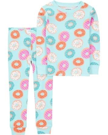 PIJAMA INFANTIL MENINA 2 PEÇAS CARTERS CANELADO DONUTS