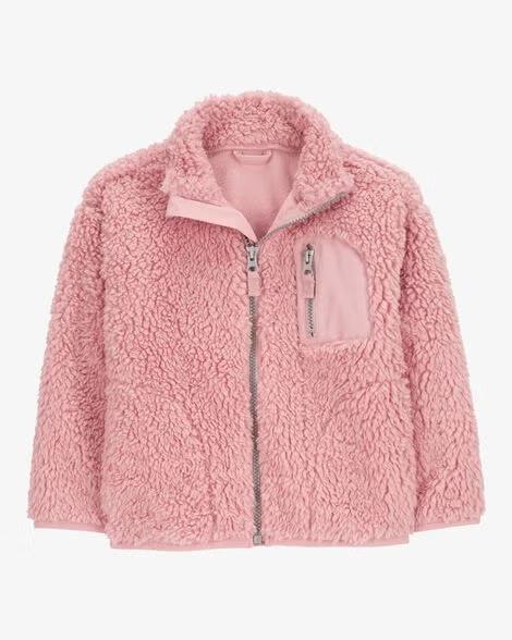 JAQUETA SHERPA INFANTIL MENINA CARTER?S ROSA COM BOLSO