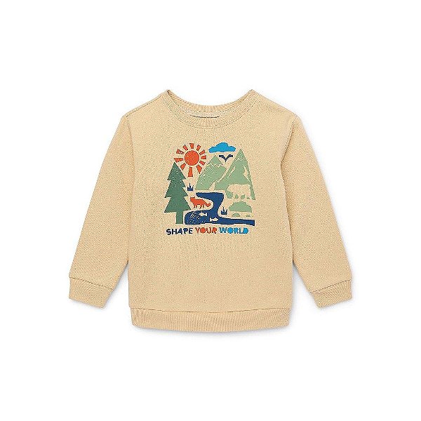MOLETOM INFANTIL GARANIMALS BEGE FLORESTA ? MENINO