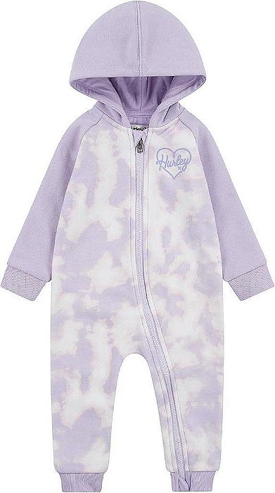 MACACÃO INFANTIL MENINA HURLEY ? ALGODÃO LILÁS TIE DYE