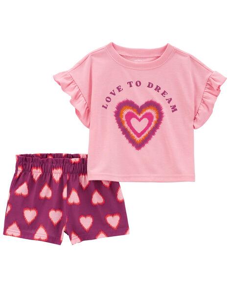 PIJAMA INFANTIL MENINA 2 PEÇAS CARTERS LOVE TO DREAM