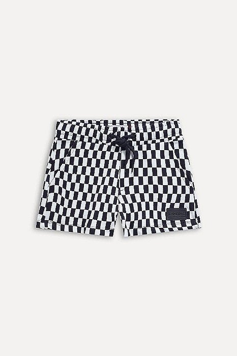 SHORTS INFANTIL RESERVA MINI XADREZ MOLETOM CONFORTO E ESTILO