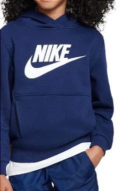 ROUPA INFANTIL MENINO NIKE MOLETOM AZUL LOGO BRANCA