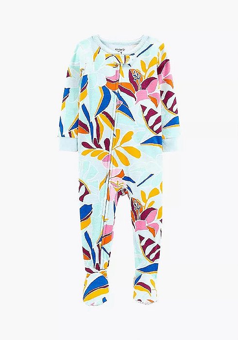 MACACÃO INFANTIL MENINA CARTERS ALGODÃO FLORES NEON