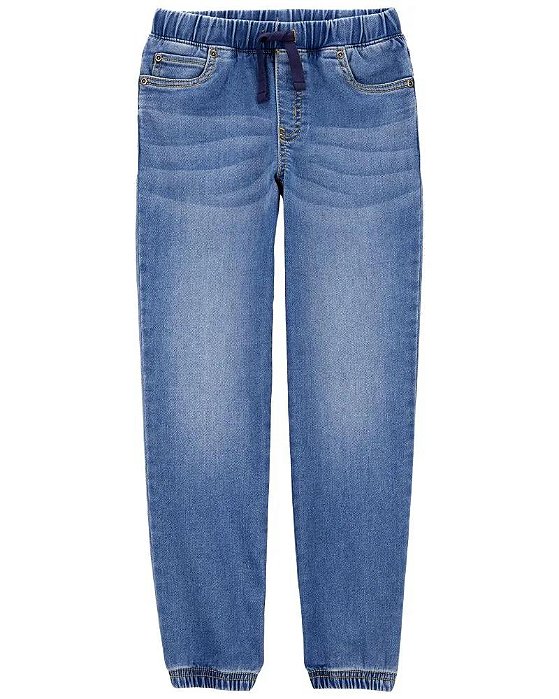 CALÇA JEANS INFANTIL CARTERS AZUL COM CORDÃO AJUSTAVEL MENINO