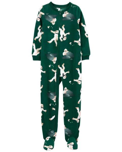 MACACÃO FLEECE CARTERS VERDE MACACO QUENTINHO E FOFO