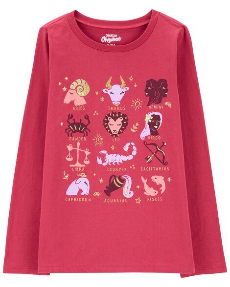CAMISETA INFANTIL MENINA CARTERS MANGA LONGA ROSA SIGNOS