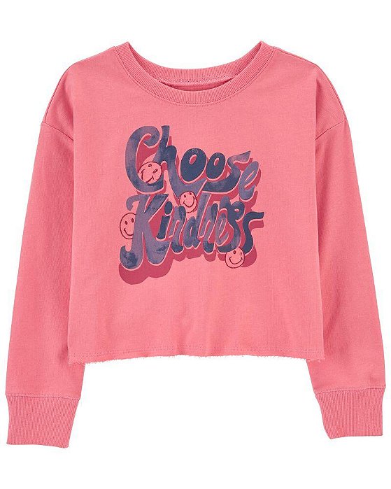 ROUPA INFANTIL MENINA CARTERS OSHKOSH MOLETOM ROSA CHOOSE