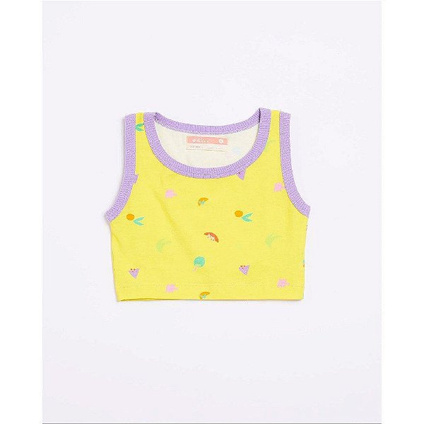 REGATA INFANTIL FÁBULA RIBANA AMARELA E LILÁS MENINA