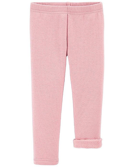 CALÇA OSHKOSH FORRADA FLEECE LEGGING ROSA
