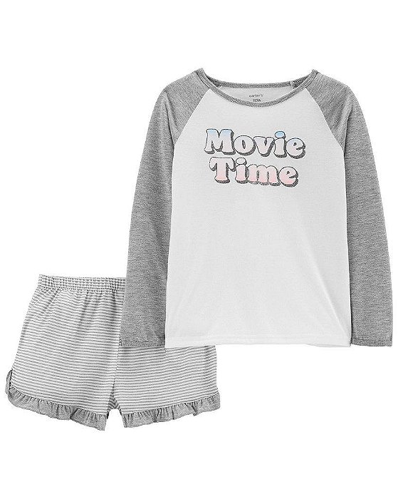 PIJAMA INFANTIL MENINA 2 PEÇAS CARTERS MOVIE TIME