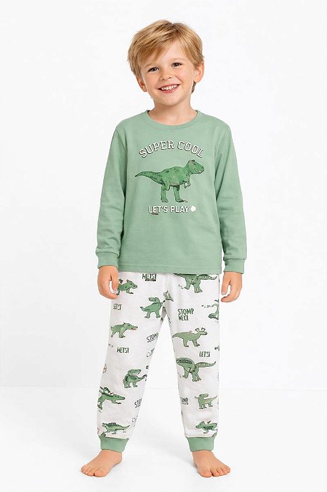 PIJAMA INFANTIL MENINO DADOMILE DINO SUPER COOL