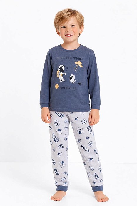 PIJAMA INFANTIL MENINO DADOMILE ASTRONAUTA OUT OF THIS WORLD