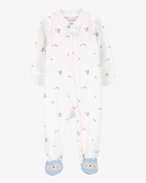 MACACAO INFANTIL MENINA CARTERS BRANCO CORUJA