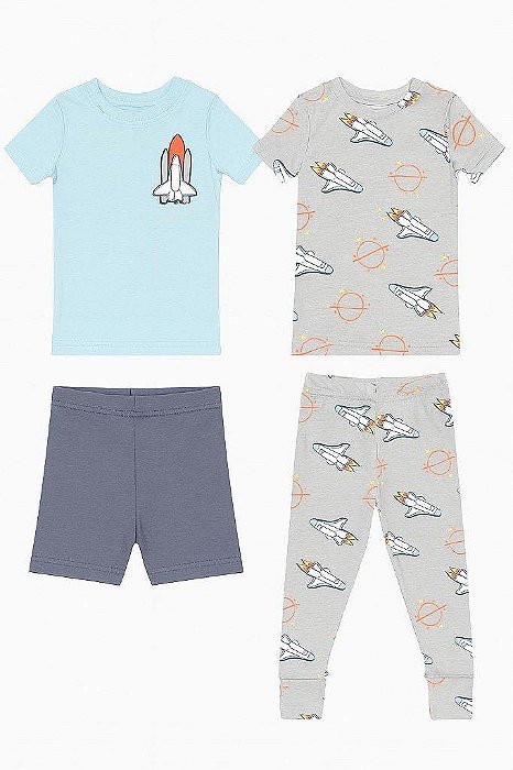 PIJAMA KIRKLAND 4 PÇS FOGUETE