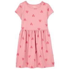 VESTIDO MENINA CARTERS ROSA CORAÇÃO